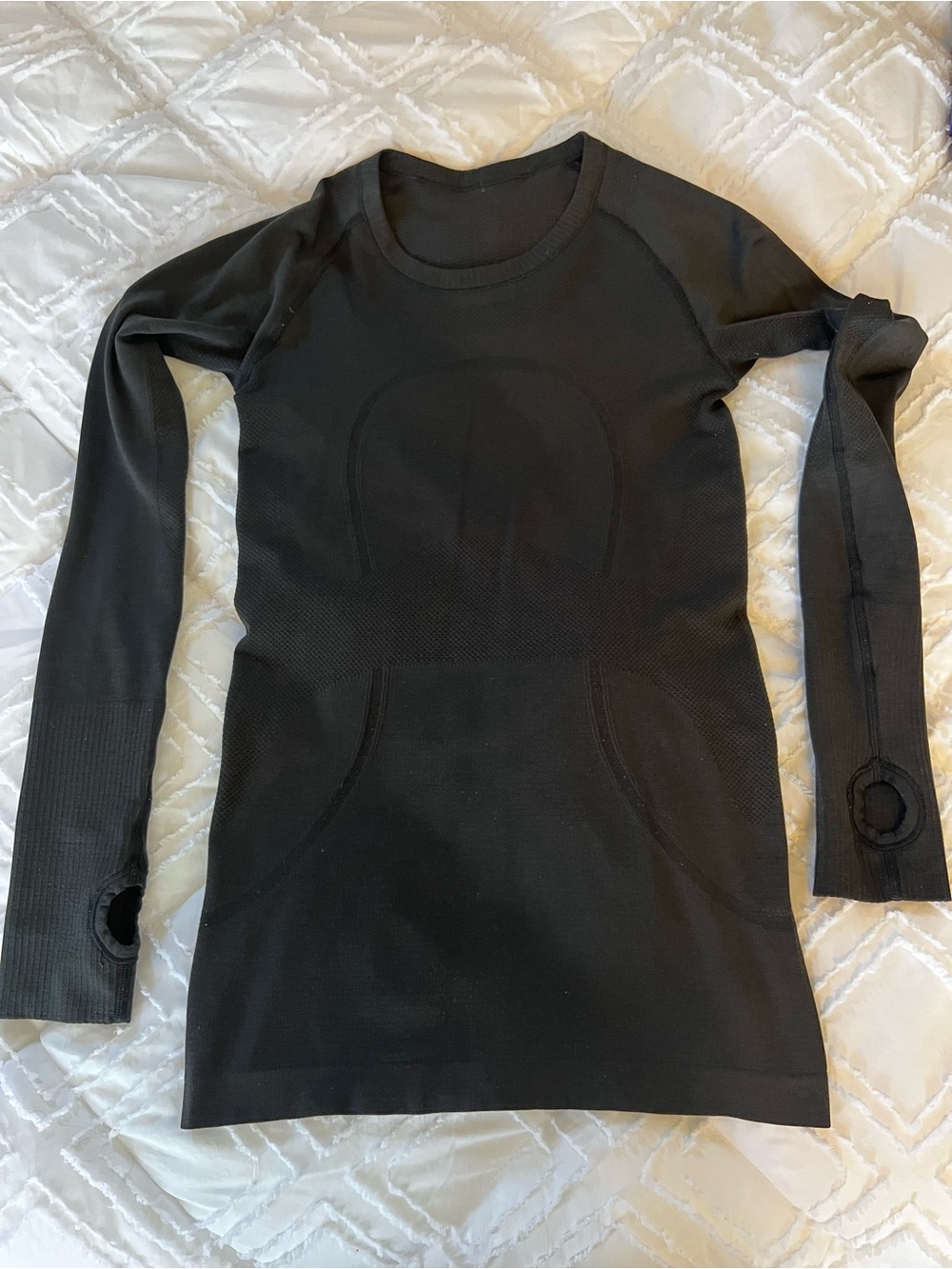 lululemon athletica Black Long Sleeve Seamless Training Top